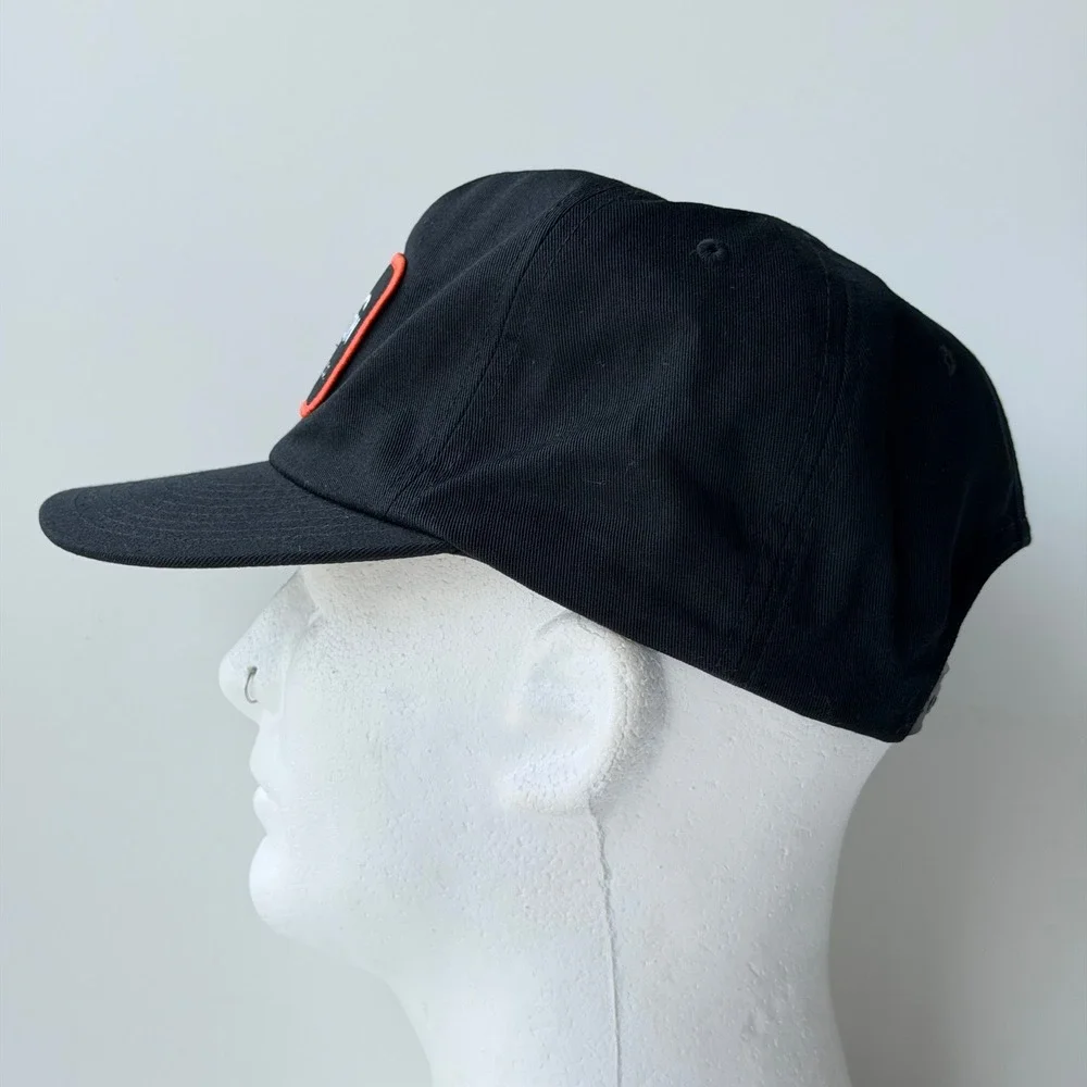 Brixton Manufacturing Co Trucker Snapback Hat Black Patch Logo Cap Retro Skater
